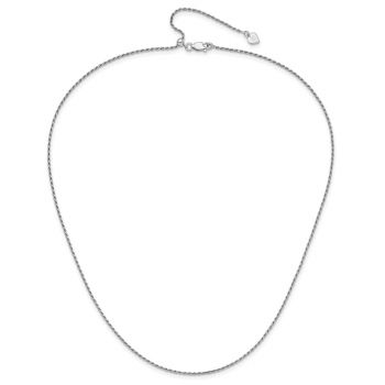 Italian 1.4mm Adjustable Rope Chain Necklace in Sterling Silver