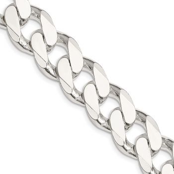 Heavy 16.25mm Silver Curb Link Chain 2