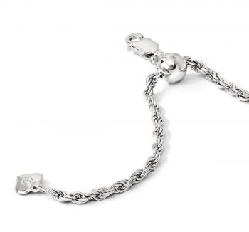 Italian 2.25mm Adjustable Rope Chain Necklace in Sterling Silver 4