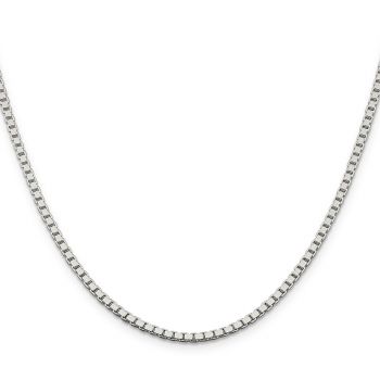 Italian 2.5mm Sterling Silver Box Chain Necklace