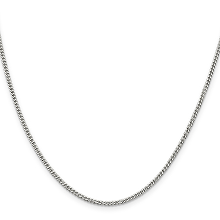 2mm Sterling Silver Curb Link Chain