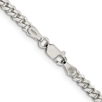 3.5mm Silver Curb Link Chain 3