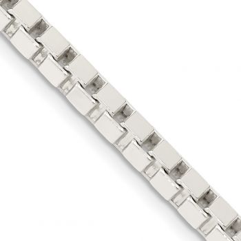Italian 3.75mm Sterling Silver Box Chain Necklace 2