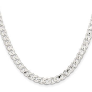 5.75mm Sterling Silver Curb Link Chain