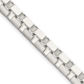 Heavy Italian 7mm Sterling Silver Box Chain 2