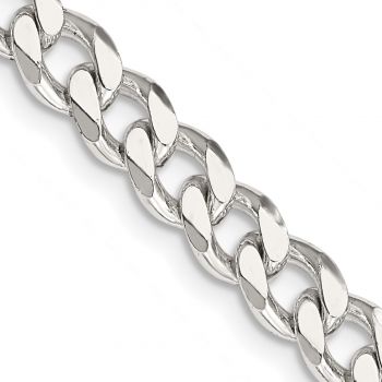 7mm Sterling Silver Curb Link Chain 2