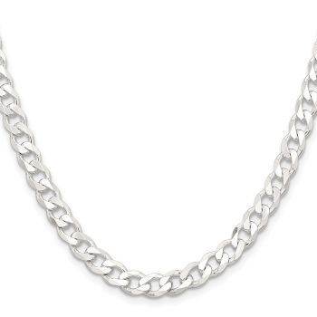 7mm Sterling Silver Curb Link Chain