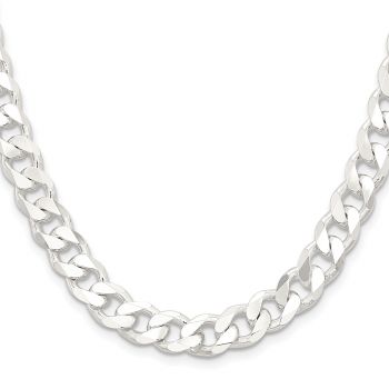 9.25mm Sterling Silver Curb Link Chain