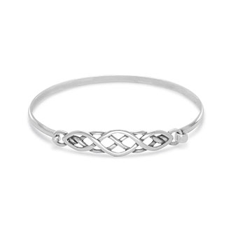 Celtic Knot Sterling Silver Bangle Bracelet