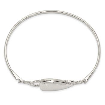 Heart Locket Bangle Bracelet in Sterling Silver 2