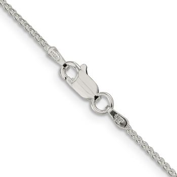 Italian 1.25mm Silver Round Parisian Wheat Chain Necklace 3