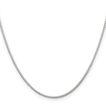 Italian 1.25mm Silver Round Parisian Wheat Chain Necklace