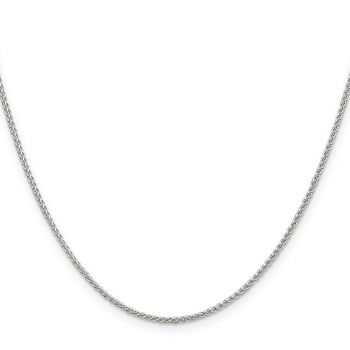 Italian 1.5mm Round Parisian Wheat Chain Necklace in Sterling Silver