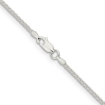 Italian 1.6mm Silver Round Parisian Wheat Chain Necklace 3