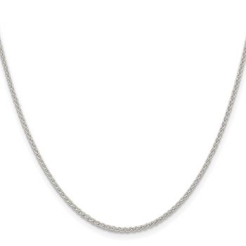 Italian 1.6mm Silver Round Parisian Wheat Chain Necklace