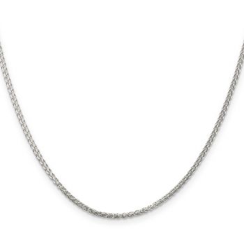 Italian 1.75mm Round Parisian Wheat Chain in Sterling Silver