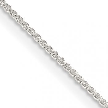 Italian 1mm Round Parisian Wheat Chain Necklace in Sterling Silver 2