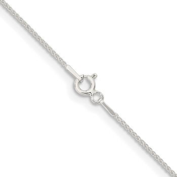 Italian 1mm Round Parisian Wheat Chain Necklace in Sterling Silver 3