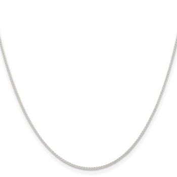 Italian 1mm Round Parisian Wheat Chain Necklace in Sterling Silver