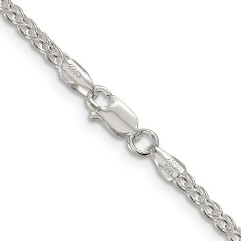 Italian 2.5mm Silver Round Parisian Wheat Chain Necklace 3