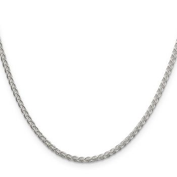 Italian 2.5mm Silver Round Parisian Wheat Chain Necklace