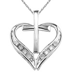 silver heart necklaces