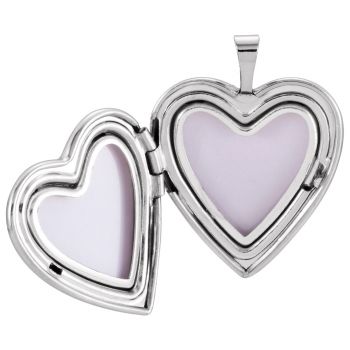 Sterling Silver Cross Heart Locket Pendant 3