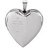 Sterling Silver Cross Heart Locket Pendant
