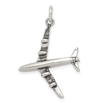 Silver Passenger Commercial Airliner Plane Pendant 3