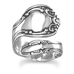 Antiqued Sterling Silver Spoon Ring