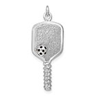 Silver Pickleball Jewelry Paddle and Ball Pendant