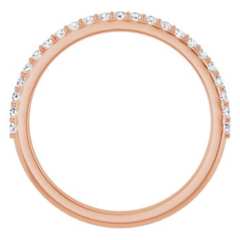 14K Rose Gold 1/4 Carat Lab-Grown Diamond Wedding Band 2