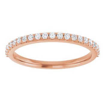 14K Rose Gold 1/4 Carat Lab-Grown Diamond Wedding Band 3