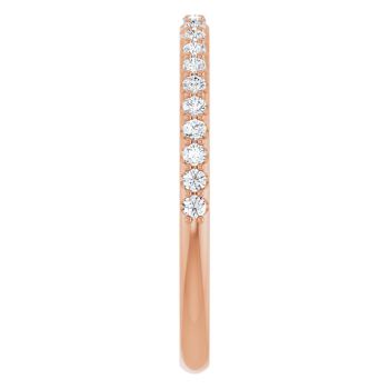 14K Rose Gold 1/4 Carat Lab-Grown Diamond Wedding Band 4