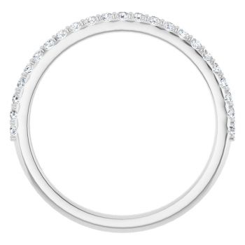 14K White Gold 1/4 Carat Lab-Grown Diamond Wedding Band Ring 2