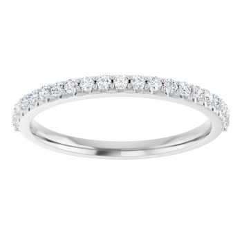 14K White Gold 1/4 Carat Lab-Grown Diamond Wedding Band Ring 3
