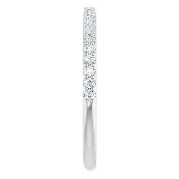 14K White Gold 1/4 Carat Lab-Grown Diamond Wedding Band Ring 4