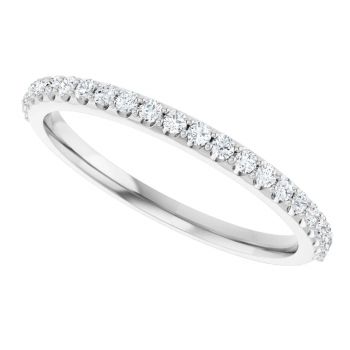 14K White Gold 1/4 Carat Lab-Grown Diamond Wedding Band Ring 5