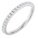 Platinum 1/4 Carat Lab-Grown Diamond Wedding Band Ring