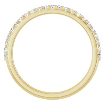 1/4 Carat Lab-Grown Diamond Wedding Band in 14K Yellow Gold 2
