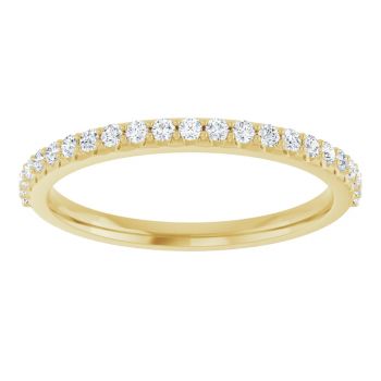 1/4 Carat Lab-Grown Diamond Wedding Band in 14K Yellow Gold 3