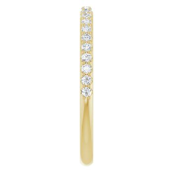 1/4 Carat Lab-Grown Diamond Wedding Band in 14K Yellow Gold 4