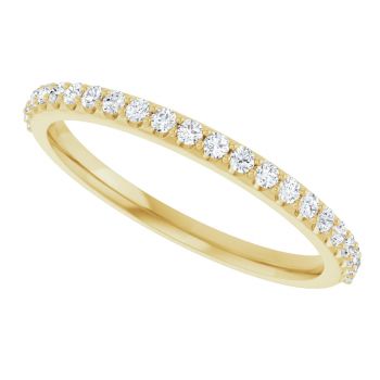 1/4 Carat Lab-Grown Diamond Wedding Band in 14K Yellow Gold 5