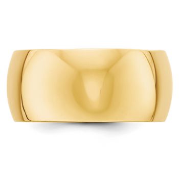 14K Gold Plain Polished Wide 10mm Wedding Band Ring 2