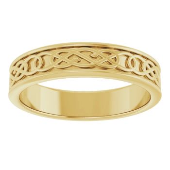 5mm Celtic Knot Wedding Band Ring in 10K Gold for Men 3