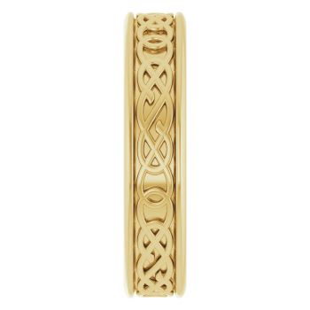 5mm Celtic Knot Wedding Band Ring in 10K Gold for Men 4