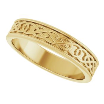 5mm Celtic Knot Wedding Band Ring in 10K Gold for Men 5