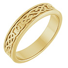 Men's 14K Gold Celtic Pretzel Knot Wedding Band Ring