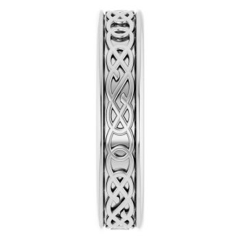 5mm Men's Celtic Knot Wedding Band Ring in Sterling Silver 4