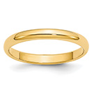 Lightweight Plain 2.5mm Wedding Band in 14K Gold